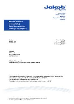 Certifikát DIBt Webnet Z-14.7-557