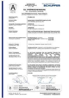 Certifikát Modul H Ski Lift Rope Hybrid 5