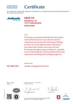 Certifikát Managementu kvality ISO 9001:2015