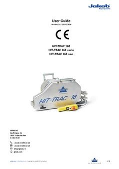 Uživatelská příručka pro motorový lanový naviják Habegger HIT-TRAC 16E